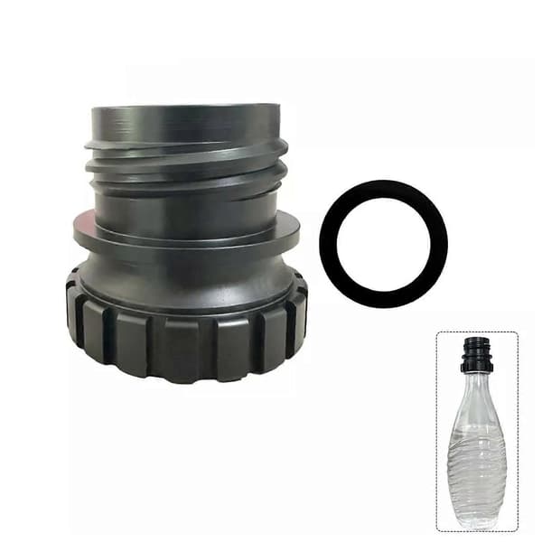 Musta Quick Connect -soodapulloadapteri SodaStream Crystal 0,7 l lasipulloille js