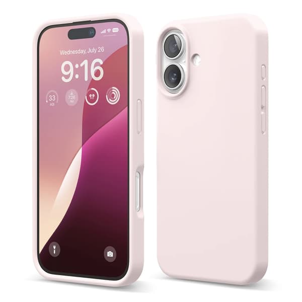 iPhone 16 silikondeksel Rvelon - Rosa Ljusrosa pink