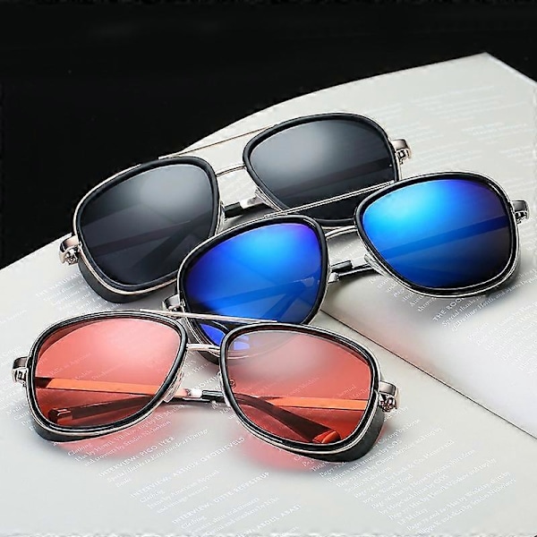 Iron Man 3 Matsuda TONY Stark Aurinkolasit Miehille Rossi Pinnoitteella Retro Vintage Design Aurinkolasit Oculos Masculino Gafas del UV400 9-XY62-C2 9-XY62-C2 as other