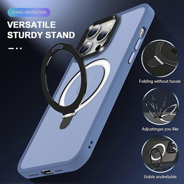 Magnetisk Ring Stand Case til iPhone 14 Pro Max PC+TPU Case Kompatibel med MagSafe Multicolor Multicolor Style D
