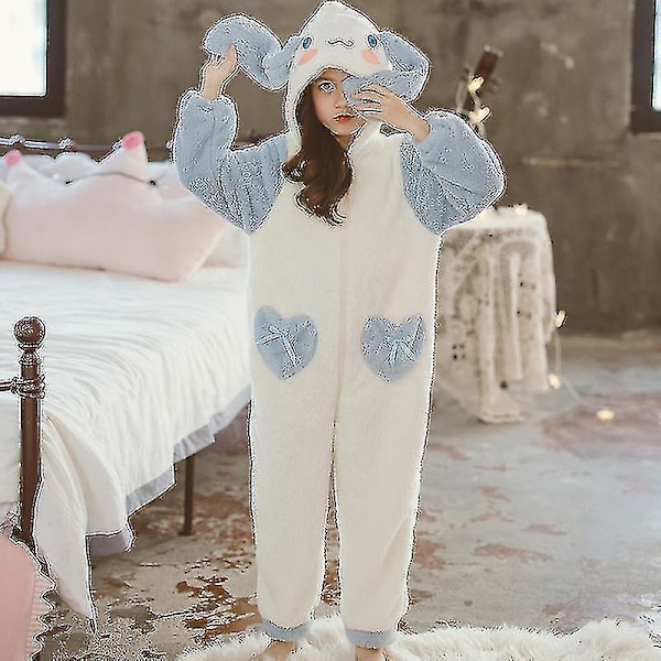 Sanrioed Plysch Anime Cinnamoroll Vinter Flanell Barn Overaller Flicka Pojke Småbarn Jumpsuit Spädbarnskläder Pyjamas Barn Jumpsuit Gåva