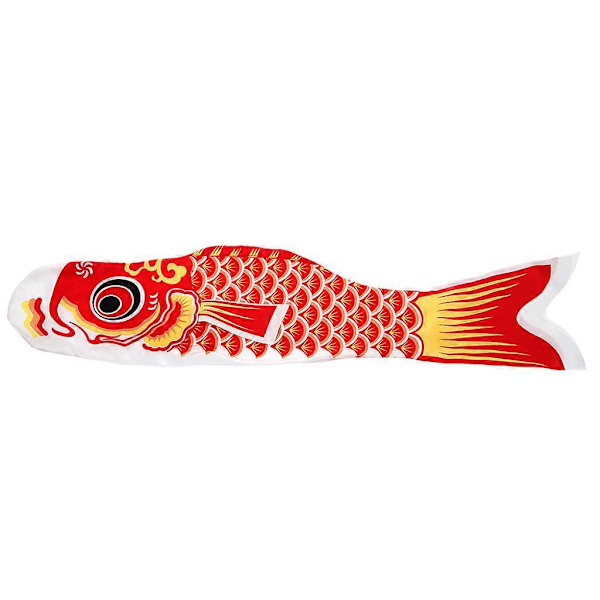 70cm Koi Nobori Karpin Tuulisukat Koinobori Värikäs Kalalippu Seinäkoriste Punainen red