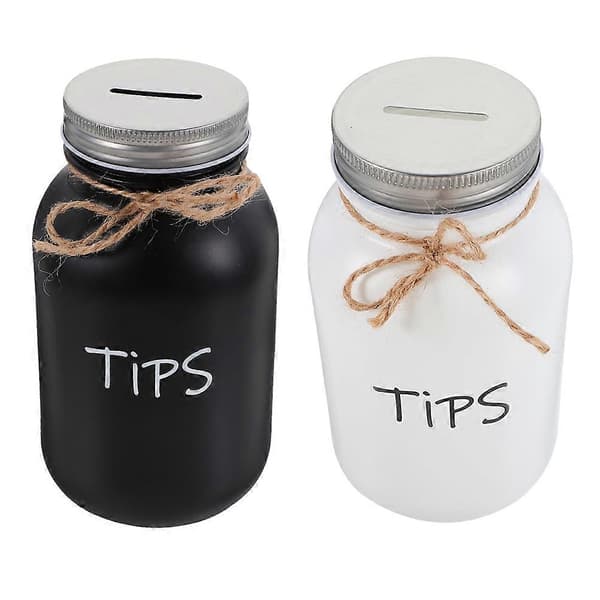 Sterk glass tipsboks for bartendere, enkel design for å utvikle gode sparevaner