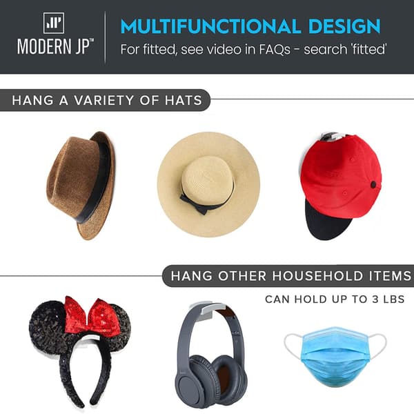 Moderna självhäftande hatthängare för vägg (10-pack) - Minimalistisk hatthängare