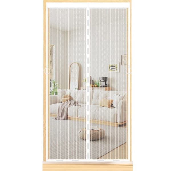 Magnetisk myggnett til dør, terrassedør Hvit{f3} White 90*210cm