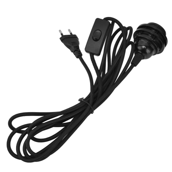 E27 Pendel Lampeledning med Afbryder EU Stik