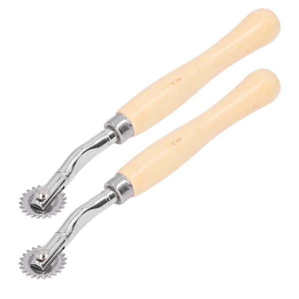 2 ST Spårhjul Stark Presskraft DIY Spårhjul Sömnad Rostfritt Stål Rulle för Tygpapper{F3}