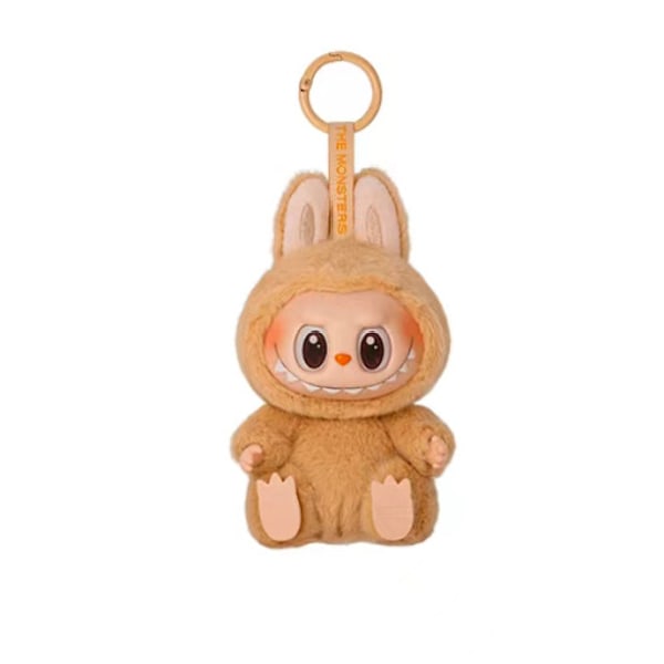 Halva priset-kampanj! 1-pack POP MART Labubu 2.0 The Monsters Spännande Macaron Plyschdockor Figurleksaker Blind Boxes brown