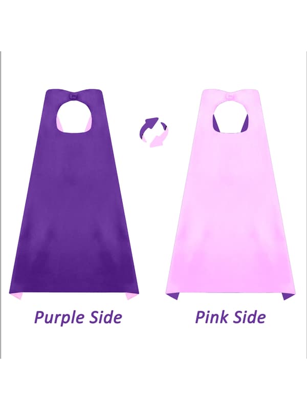 Superheltkapper og masker sett for barn rollespill fest Halloween-kostymer Dark Violet One-size
