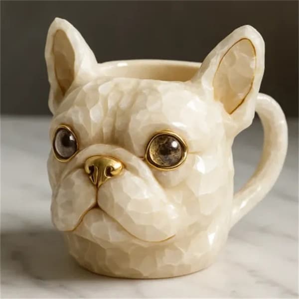 Fransk Bulldog Krystallkopp White