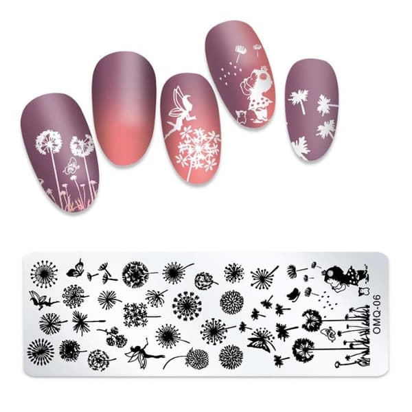 Negle Stempling Plader Skabelon Stencil Billede Stencil