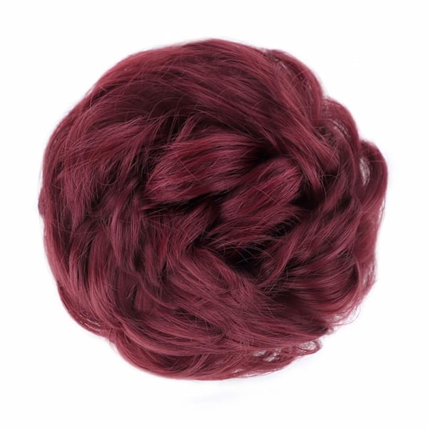 1 kpl Messy Hair Bun -hiuspanta -hiuslisäke Curly Wavy Messy Synteettinen Chignon naisille Updo -hiuslisäke Bug#