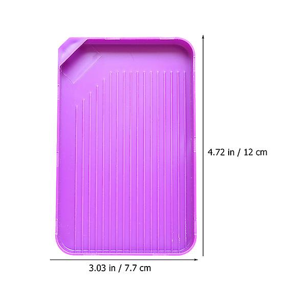 6 stk. Plastperle-sorteringsbakker Store diamantbakker Strassbakker Holdere Lilla 12X7,7cm Lilla Purple 12X7.7cm