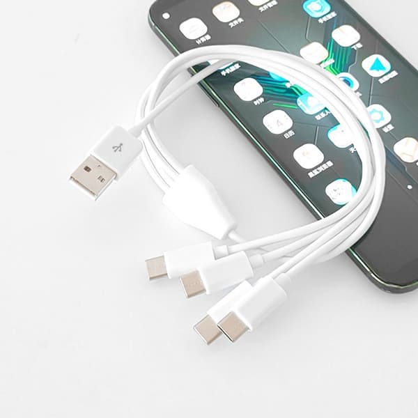 USB C Langt Opladerkabel Multi-Port Opladerkabel Black