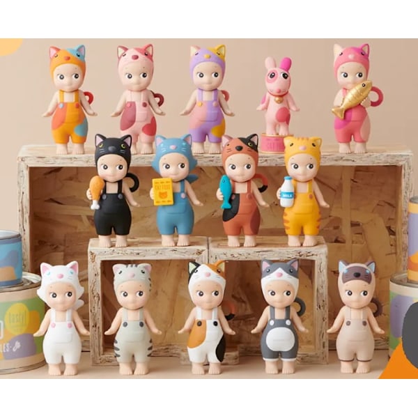 Sonny Angel HIPPERS - Original Mini Figur, Begrænset Udgave, Forseglede Blind Box - Cat Life Serie 9pc #8