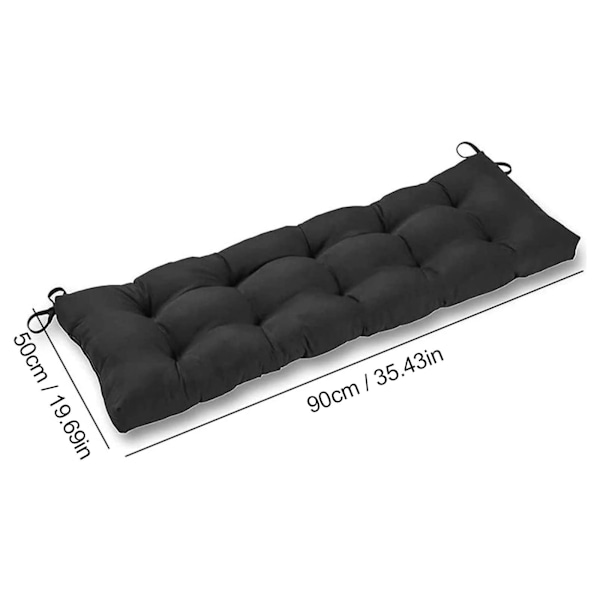 Penkin Pehmuste 90 x 50 cm 2/3 Istuttava Huonekalu Keinutuolin Pehmuste Pehmeä Liukumaton Suorakulmainen Penkin Matto Pehmuste Ulko- ja Sisäkäyttöön Puutarhaterassille