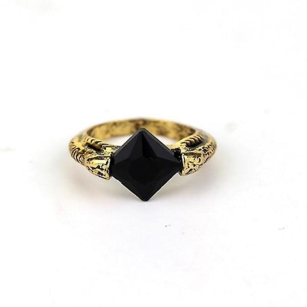 Harry Potter-ring - Lord Voldemorts Horcrux - Svart - Storlek 19 guld