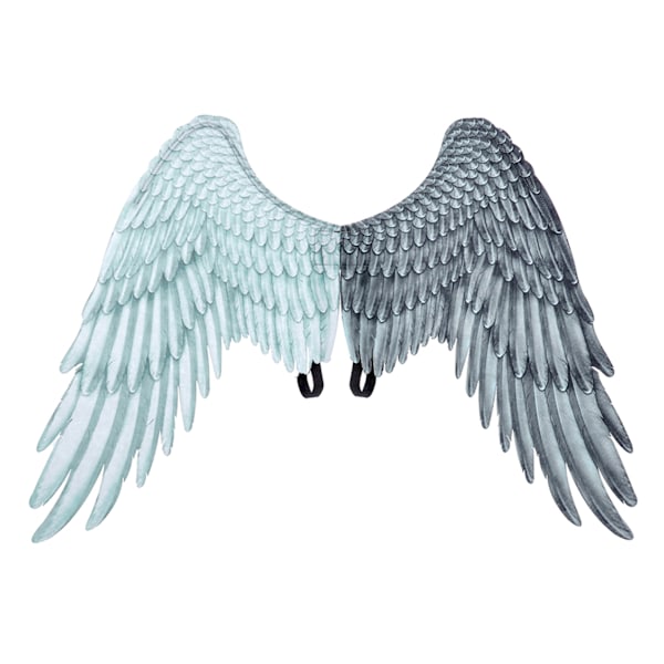 Kuitukangaskankaiset Juhlava Enkelinsiivet Halloween Ylisuuret Mustavalkoiset Siivet Pukurekvisiitta Musta Ja Valkoinen Black And White Angel Wings