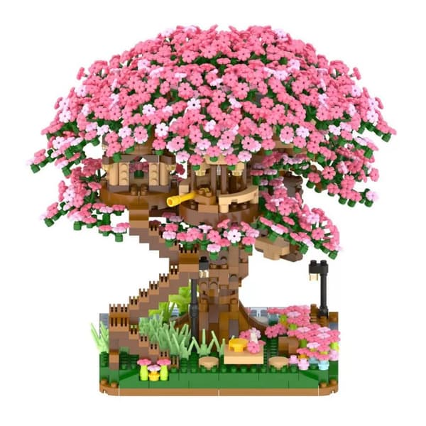 2008 stk. Mini Byggeklodser Træhus Samlelegetøj Lille Partikel Konstruktionsmodel DIY Gave tree