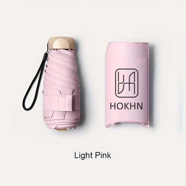 Minihopfällbart paraply – Kompakt lättviktsreseparaply för regn och sol Cherry blossom pink