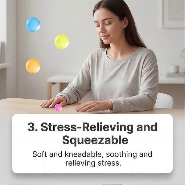 Crayola Globbles Squish Legetøj Klæbrige Stressbold til Voksne Børn Squishy Bolde Beroligende Sensorisk Stresslindrende Gave 4 kappaletta