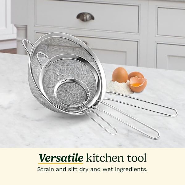 Cuisinart Mesh-siivilät, 3 kpl (1 pakkaus), CTG-00-3MS Hopea