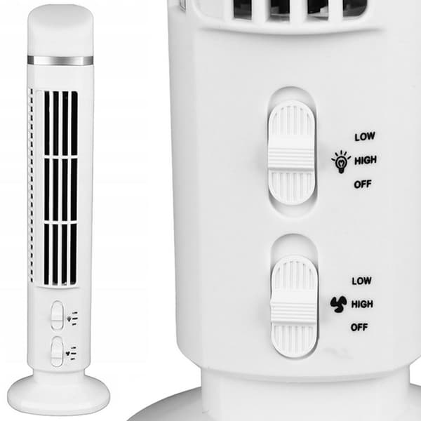 Bladeless Tower Fan Table Fan 38cm White white white