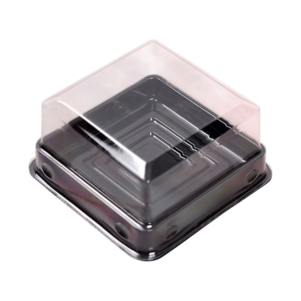 50 st 100g månkakebox fyrkantig multifunktionell plast äggula bakelsebox för festival (FMY) Black