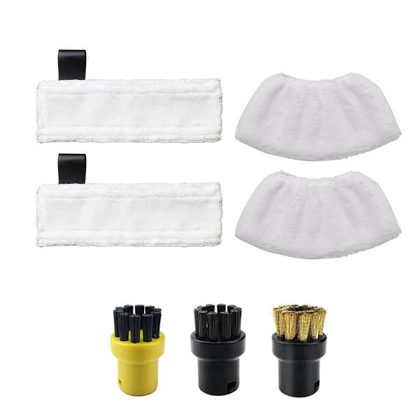 Lämplig för Kärcher ångslipduk moppset nylon kopparborste Karcher 6 cloth 8 sets (black label)