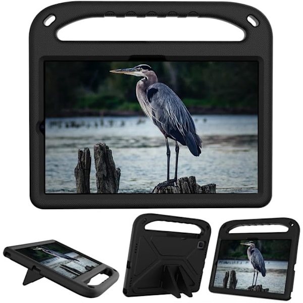 Galaxy Tab A 8.0 2019 Cover Stødsikker Beskyttelse Håndtag Støtte Børn Sort