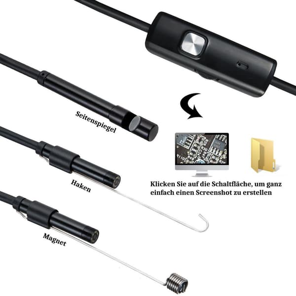 USB Endoskopkamera, Vattentät HD Rörinspektionskamera