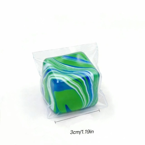 Ice Cube Squishy Leksak – Transparent Sensorisk Stressboll för Barn Small - 3cm Yellow
