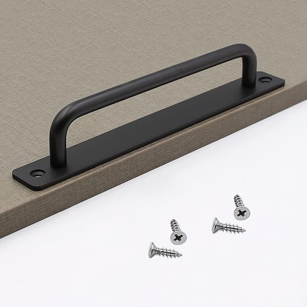 Dørgreb, 2 stk. Robust Lågegreb Skydedørgreb med Bagpanel Aluminium Legering Møbelarmlæn, Sort, 212cm