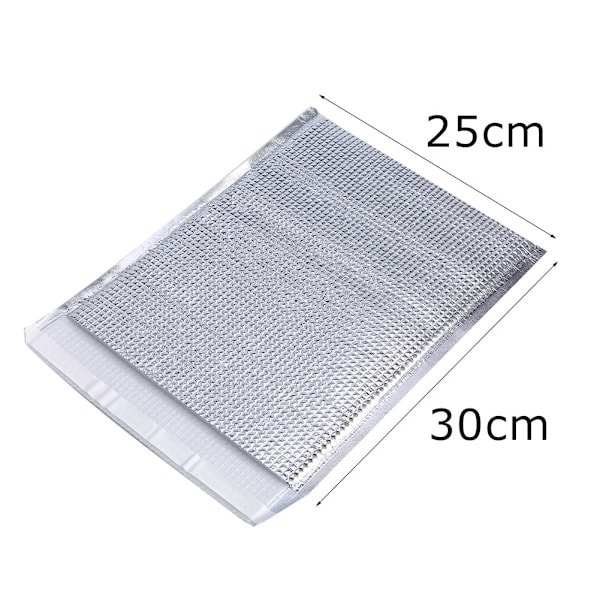 10 kpl Kertakäyttöisiä Eristettyjä Alumiinifolio Ruoan Säilytyspusseja, Lämpökassi Hopea (25*30cm)