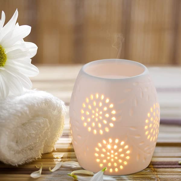 Aromalampe telysholder keramisk duftlampe med lysslukker