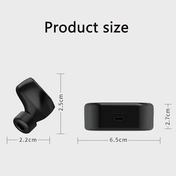 Trådløse ørepropper Bluetooth 5.0 ørepropper med 500mah ladeetui