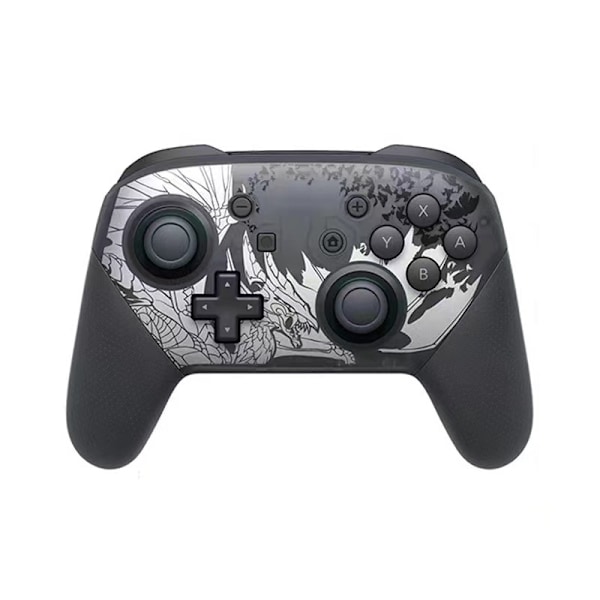 NS-bryter venstre og høyre håndtak joycon håndtak bryter bluetooth håndtak med fjernvekkelse og håndrem PRO Neutral Silver Dragon Handle