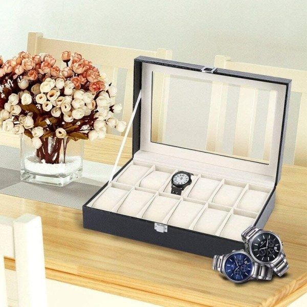 Watch Box Smycken case för 12 klockor , Ny design watch