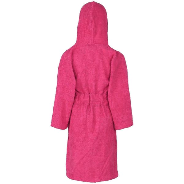 Badehåndkle med hette til barn, 100 % bomullsfrotté badekåpe for gutter og jenter Pink 7-8 Years
