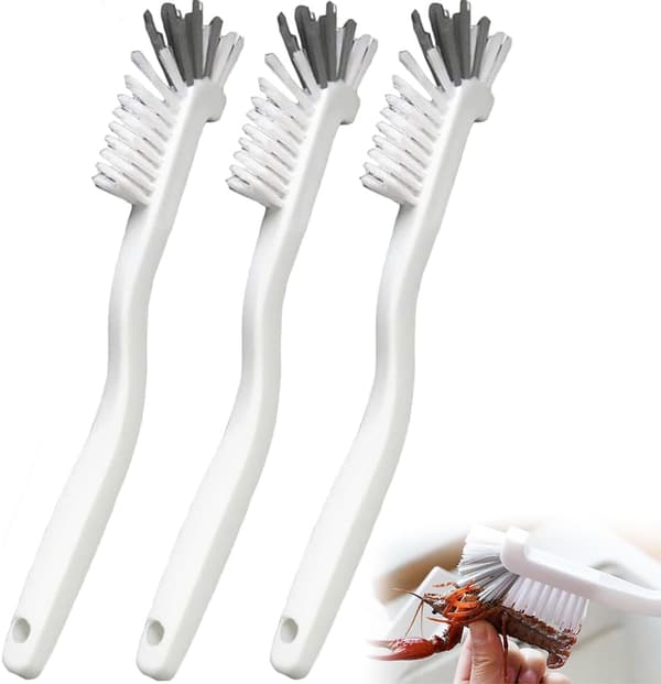 3-pack Diskborstar Set Multifunktionell Diskbänksskrubber Rengöringsborste Vit