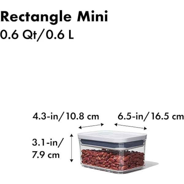 OXO Good Grips POP Behållare - Fyrkantig, Mini, 0,57 L