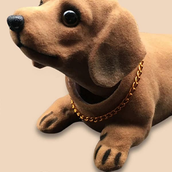 Bobble Head Hundehvalp Figur Skrivebordspynt Bildekoration Børnelegetøj