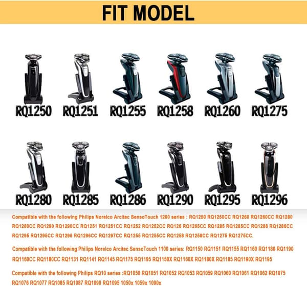 Barberhode Philips Norelco RQ11 RQ10 Arcitec barberhøvel