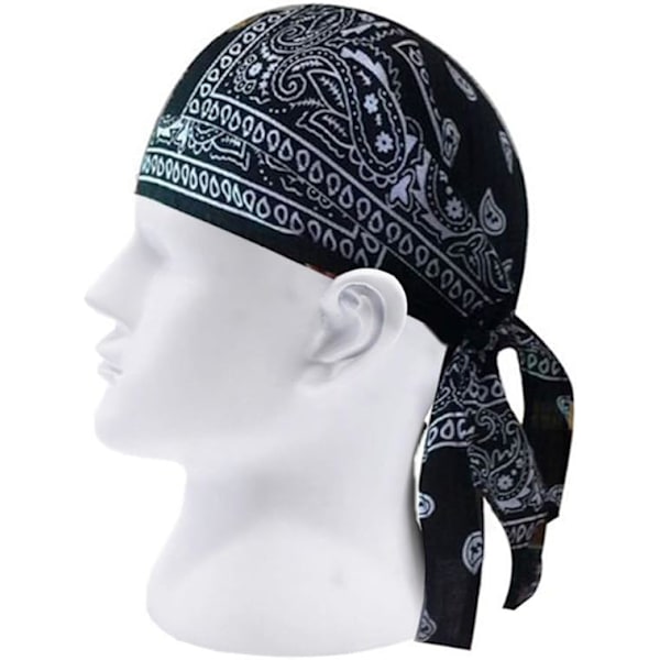 Unisex Bomuld Paisley Bandana Hovedbind Hårbånd Justerbar Durag Hat Kasket