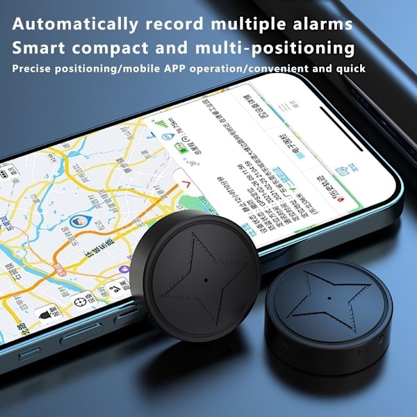 GPS-spårare Stark Magnetisk Bilfordonsspårning Anti-förlust, Multifunktions GPS Mini-lokalisator, Automatisk inspelning/röstaktiverad återuppringning med app