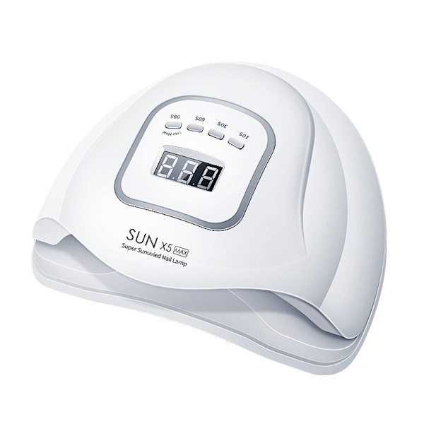 80W UV/LED-lampe med timerfunksjon, hvit