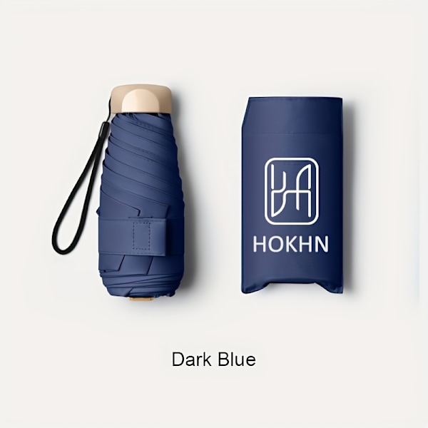 Minihopfällbart paraply – Kompakt lättviktsreseparaply för regn och sol Dark Blue