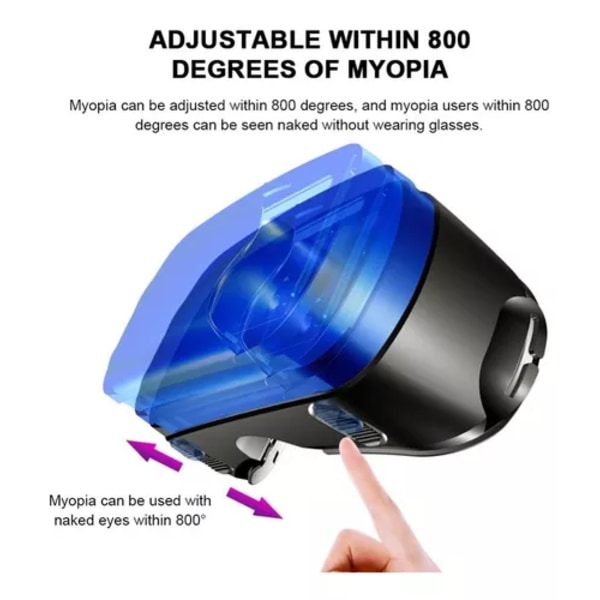 3D VR Virtuaalitodellisuuslasit kaukosäätimellä ja kuulokkeilla