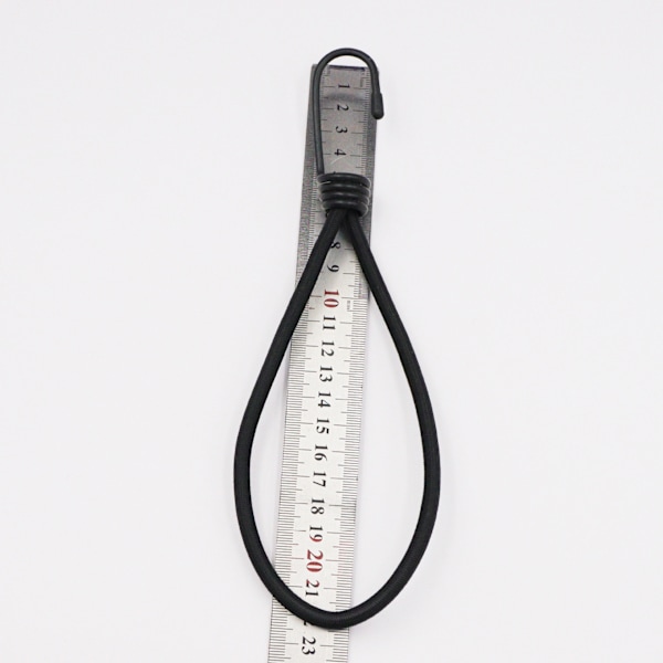 25 stk elastik med krog 20 cm presenning ekspander spænder med spiral krog øje 200 mm Ø 6 mm ekspander øje sort