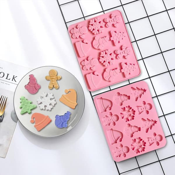 Silikon Julkakform Återanvändbar Röd Festlig Högtidsdessertform